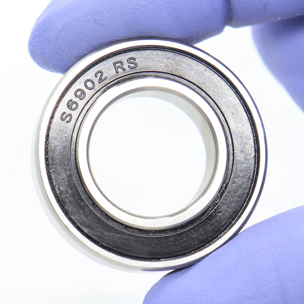 10 шт. S6902RS подшипник 15*28*7 мм ABEC 3 440C Нержавеющая Сталь S 6902RS шарикоподшипники 6902