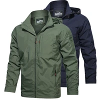 large size men thin hooded jackets casual windproof coat summer outdoor waterproof jacket mens spring mountainner clothes