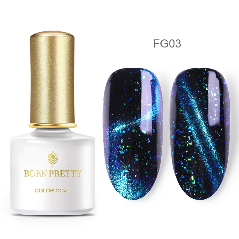 BP-FG03 BORN PRETTY градиент 3D Гель-лак для использования с магнитом 6 мл глаз хамелеона кота Ультрафиолетовый гель с блестками Сияющий эффект Гель-лак для нейл-арта лак - Цвет: BP-FG03