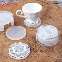 silicone coaster mat storage holder set resin casting mold epoxy mould craft diy home decorating tool crystal epoxy mold