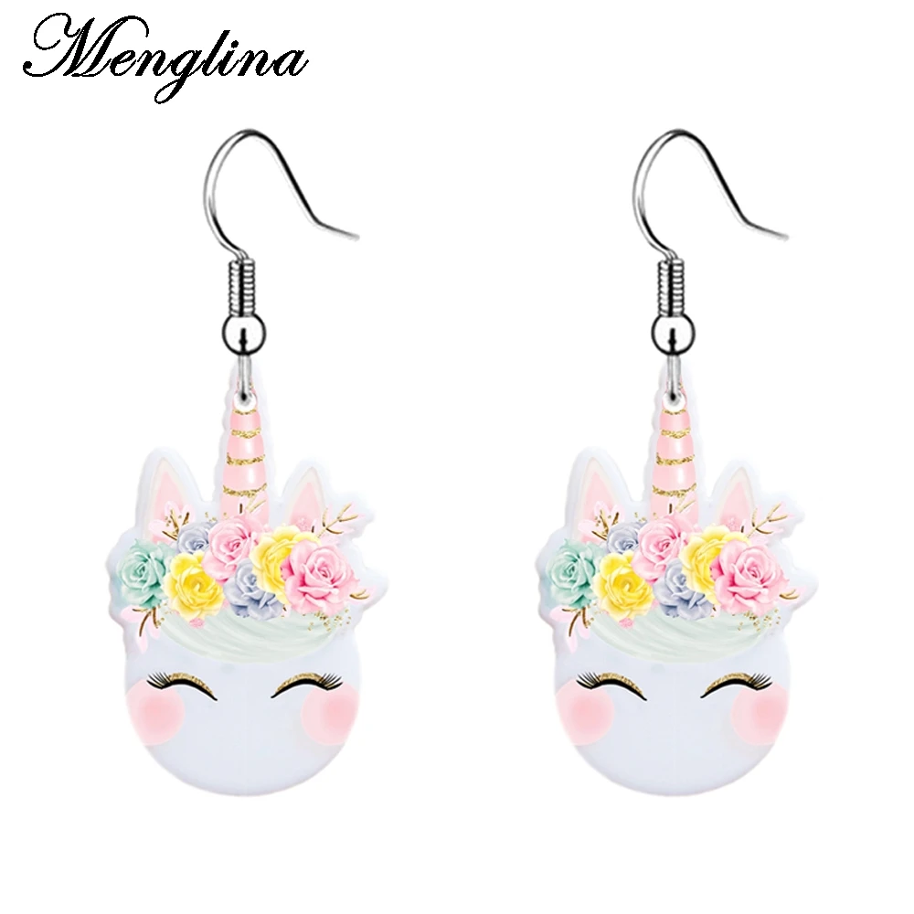 Женские акриловые серьги Menglina модные подвески из смолы с изображением лошади