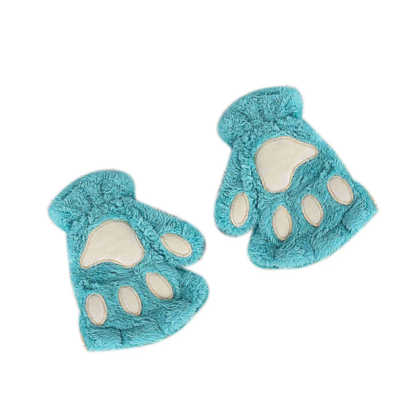 Перчатки милые кошачьи коготки коготь медведь лапа без пальцев искусственный