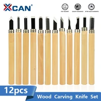 xcan carving chisel knife set wood 12pcs for basic detailed carving woodworkers gouges hand tools engraving drill cutter
