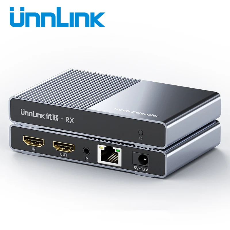 

Unnlink HDMI-compatible Lan Extender 120M 1 to Many FHD 1080P 60Hz IP/TCP CAT6/7 Network LAN RJ45 Ethernet IR Transmit for TV