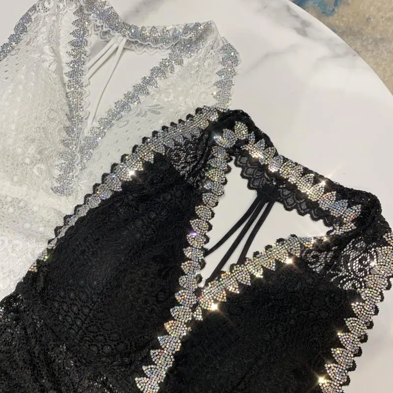 Топ женский кружевной облегающий с открытой спиной на бретелях лето 2021 | Женская