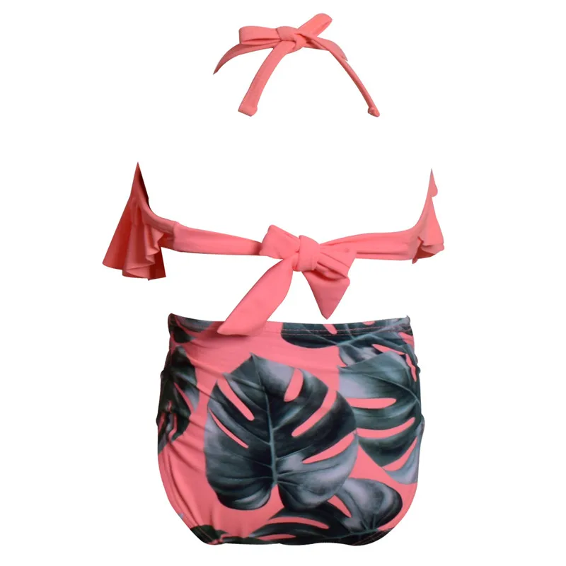 Бикини 2019 детский купальный костюм из двух предметов для девочек бандажный с