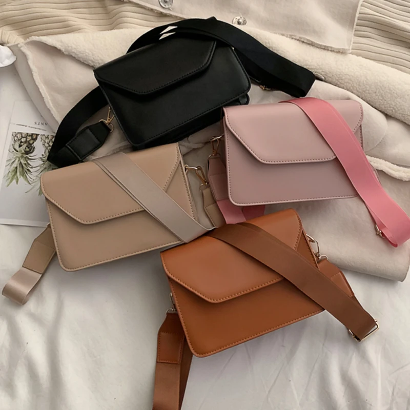 

Женская сумка через плечо, однотонная, в стиле ретро, из мягкой искусственной кожи, оптовая продажа, универсальная, роскошная, маленькая ква...