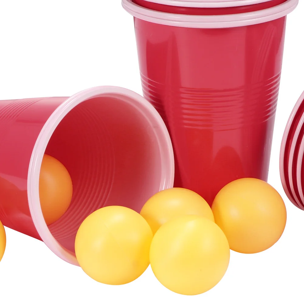 Набор для игры в пинг-понг с пивом "Beer Pong" - 24 мяча, стаканчики, игра для взрослых, для досуга, в подарок, на столе, в баре, в клубе, на фестивалях и вечеринках.