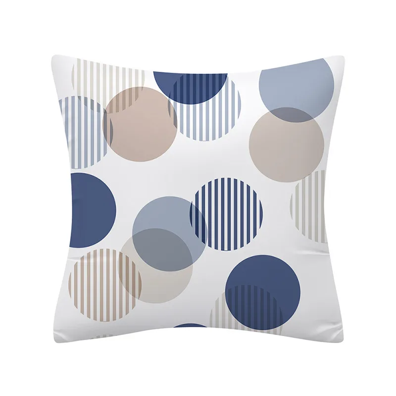

Geometry Cushion Cover 45x45 Polyester Pillowcase Decorative Sofa Cushions Pillowcover Home Decor Black Yellow Blue Pillow Cases