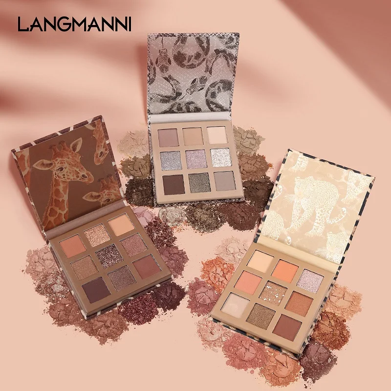 

Fashionable 9-Color Eyeshadow Palette Lasting Easy To Color Matte Pearl Glitter Color Eyeshadow Ladies Cosmetics