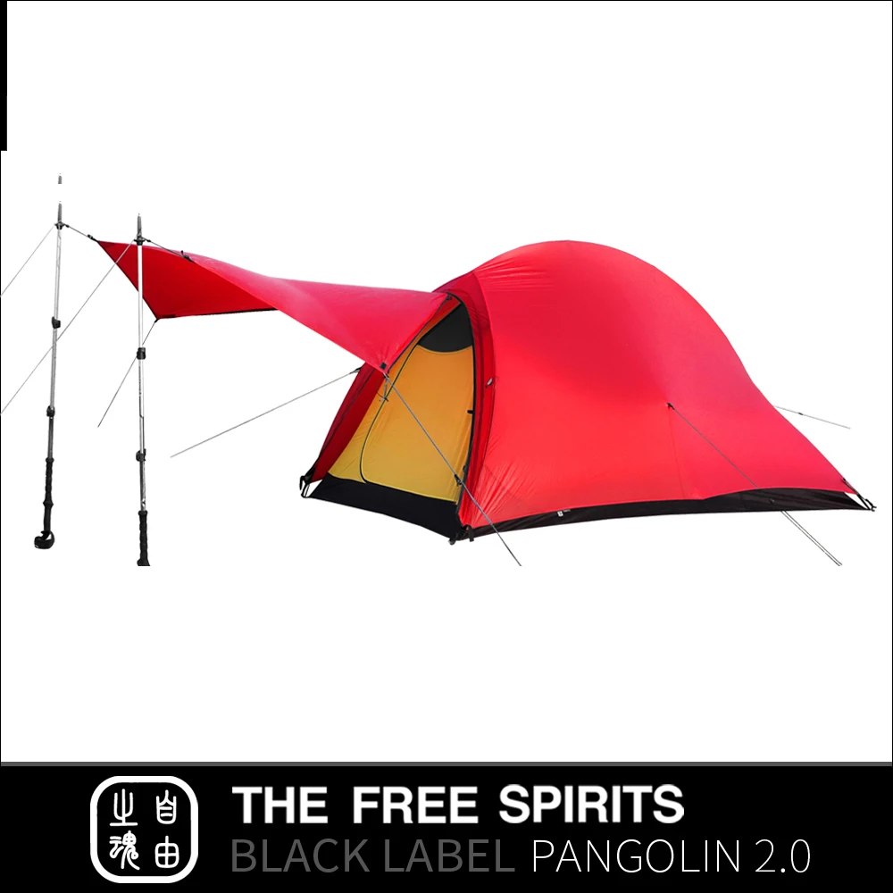 The Free Spirits TFS Pangolin2.0 Tent 20D nylon silicon coating 2-person Outdoor Hiking Ultralight Camping 3-Season tent | Спорт и