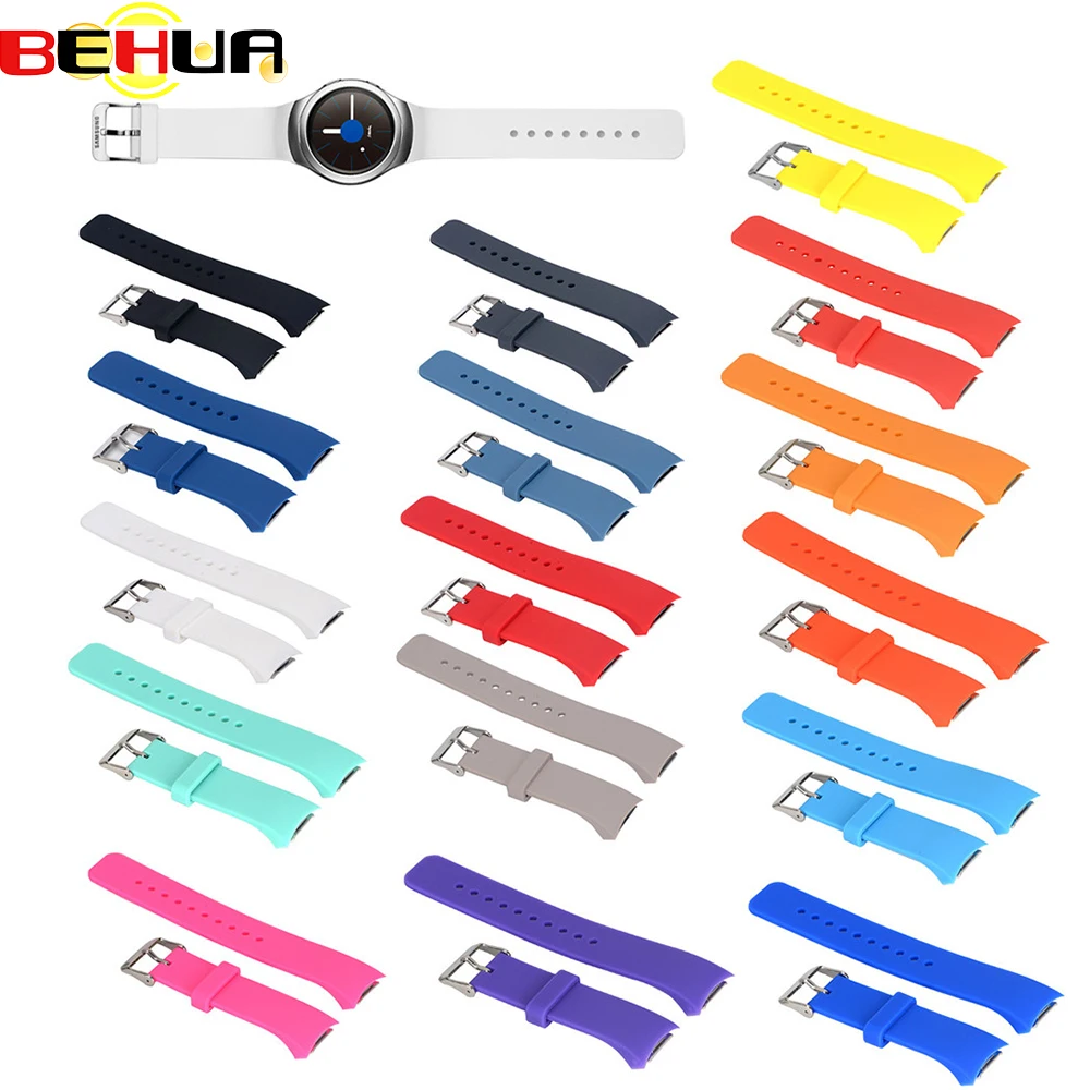 Sport Replacement Watchband For Samsung Gear S2 R720 Strap Silicone Pure Color Straps For SM-R720 Smartwatch Bracelet Correa images - 6