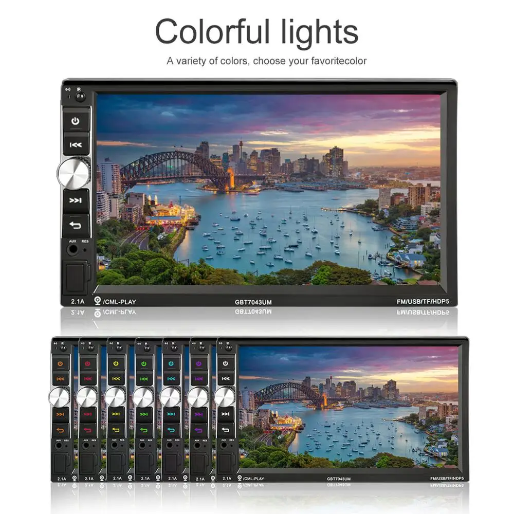 Авторадио 2 din 7 &quotсенсорный экран автомобильный стерео мультимидиа carro mp5 плеер