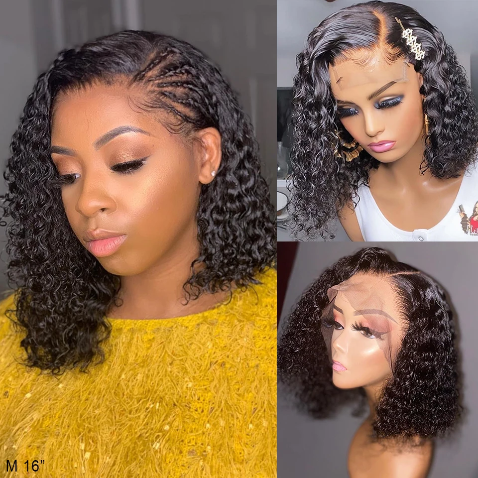 13*6 глубокая часть фронта человеческих волос парики для черных женщин 150%