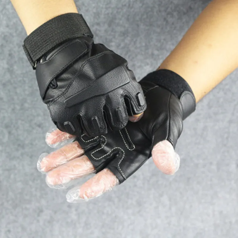 

motorcycle gloves leather waterproof man summer tactical gloves fingerless Half finger slip Mountain Bike Half-finger cycling