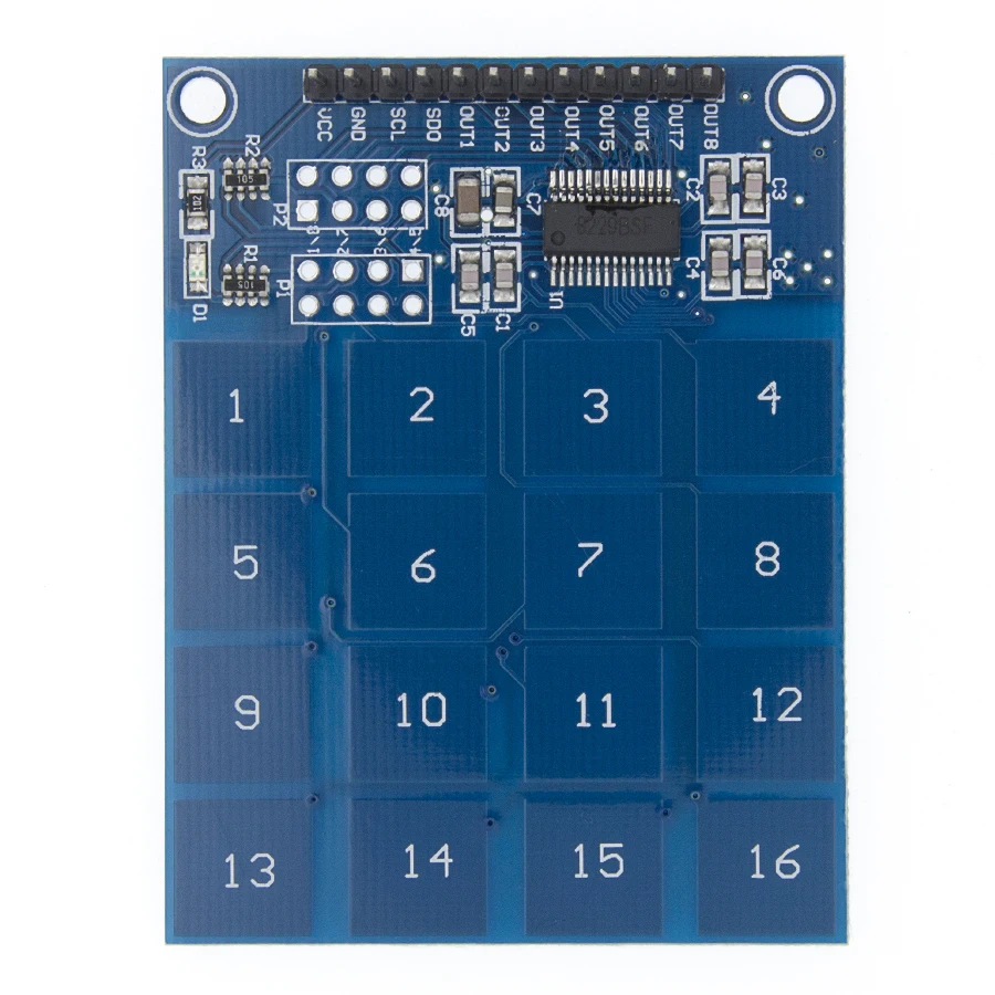 16 Way XD 62B TTP229 емкостный сенсорный переключатель плата модуля цифрового датчика|p p|c
