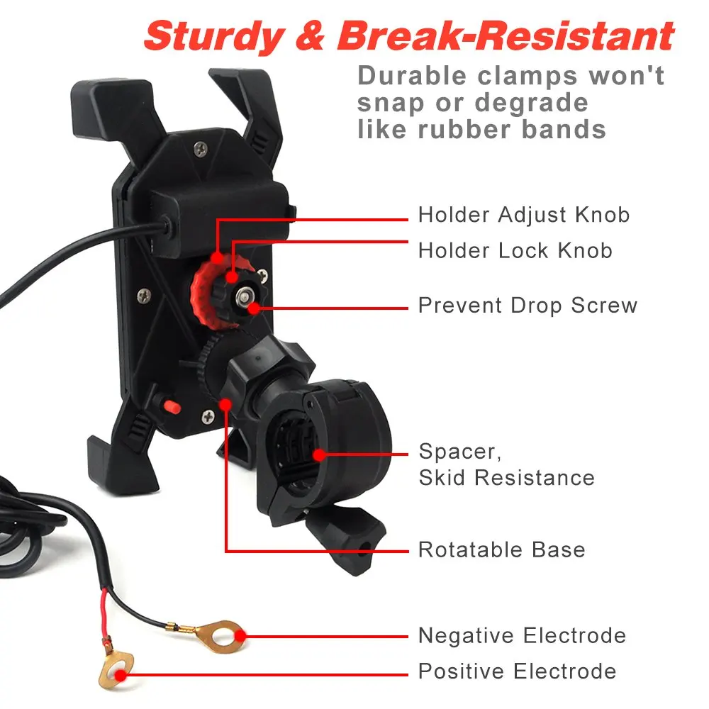 Универсальный мотоцикл велосипед Скутер ATV руль с держателем для GPS Зеркало
