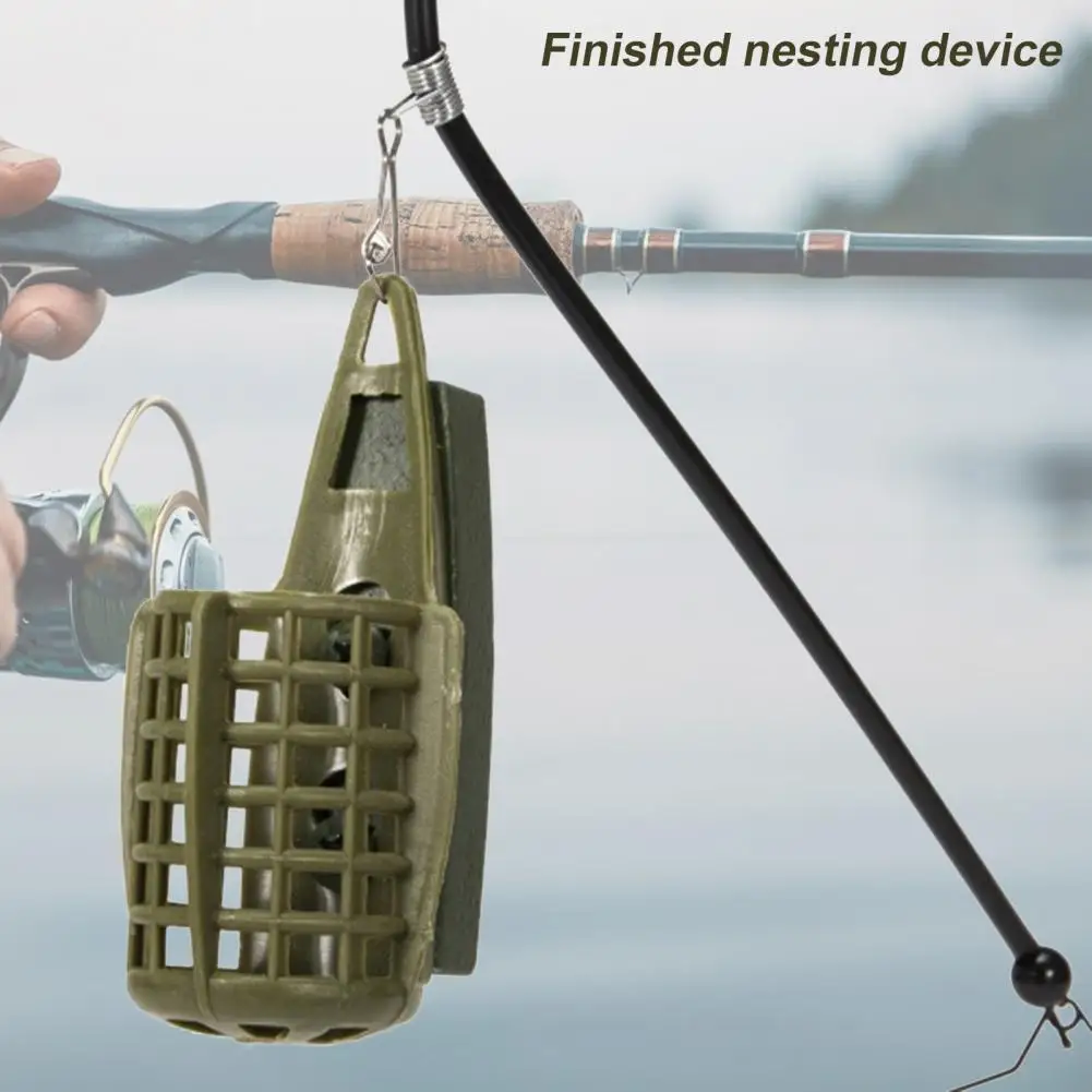 

Fishing Bait Cage Lightweight Easy To Operate Solid Fishing Feeder Fishing Trap Basket Practical