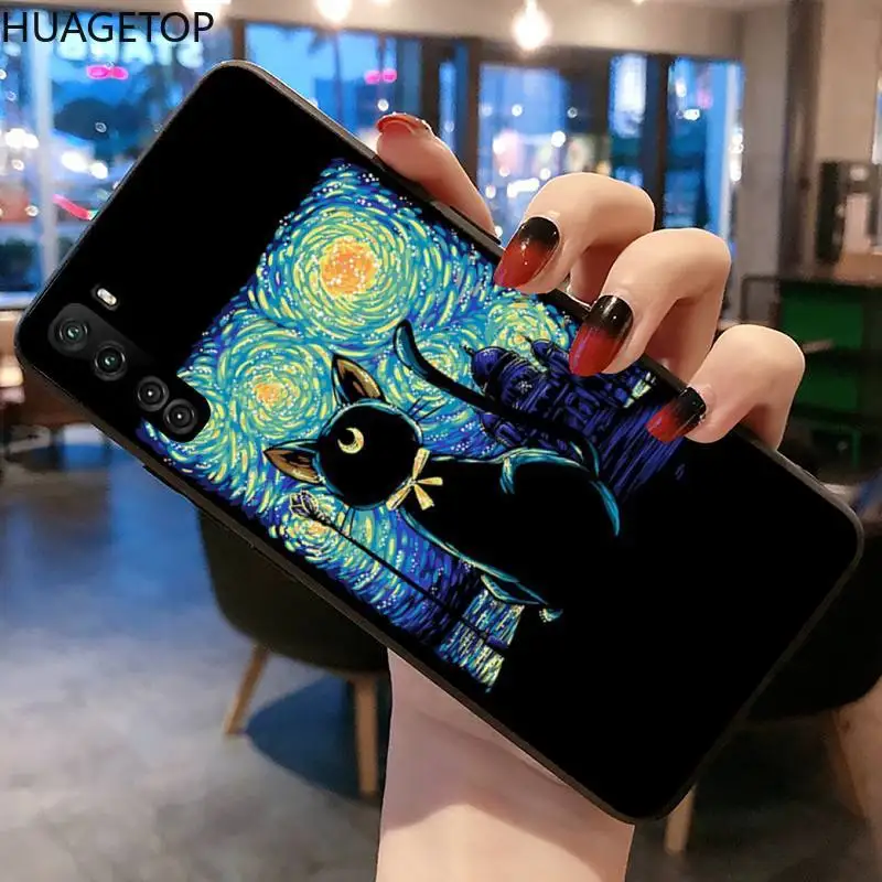 

Anime sailor moon cat couple Phone Case for Huawei P20 P30 P40 lite E Pro Mate 30 20 Pro P Smart 2020 P10