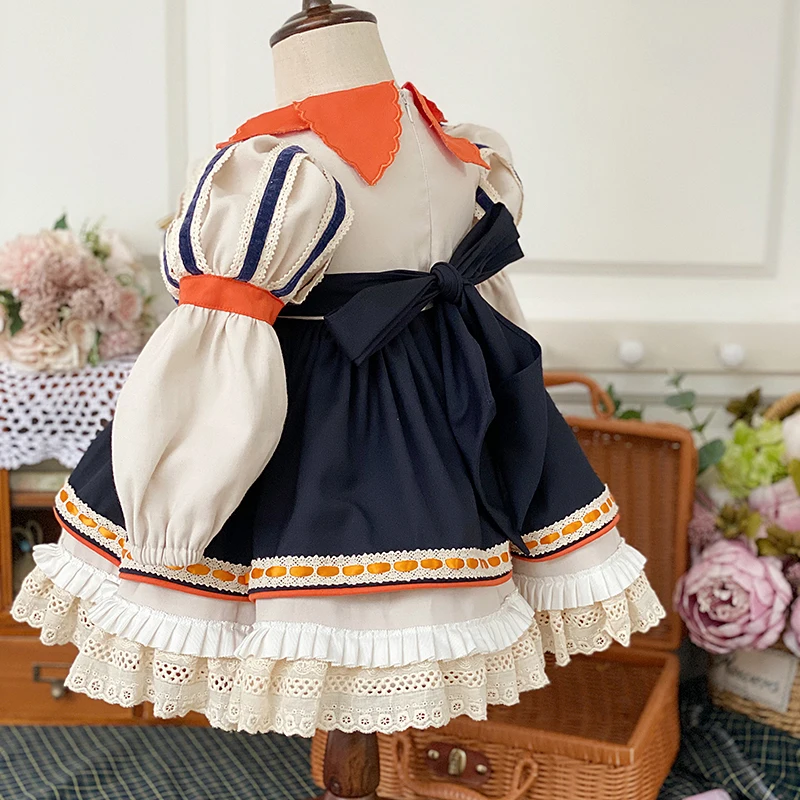 

2020new Arrivals Spain Children Halloween Princess Dress Christmas Dress Matching Pumpkin Lolita Toddler Girl Christmas Outfits