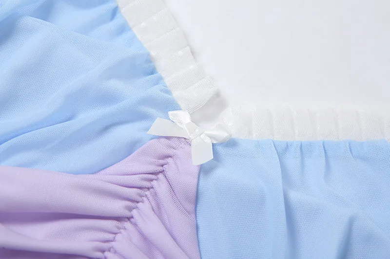 

Summer women's new style sling mesh stitching fold lace side sexy camisole