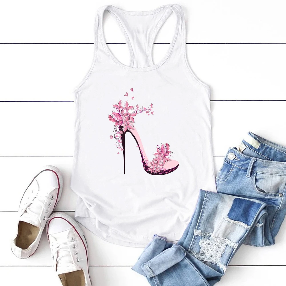 

Майка женская летняя без рукавов с принтом бабочек