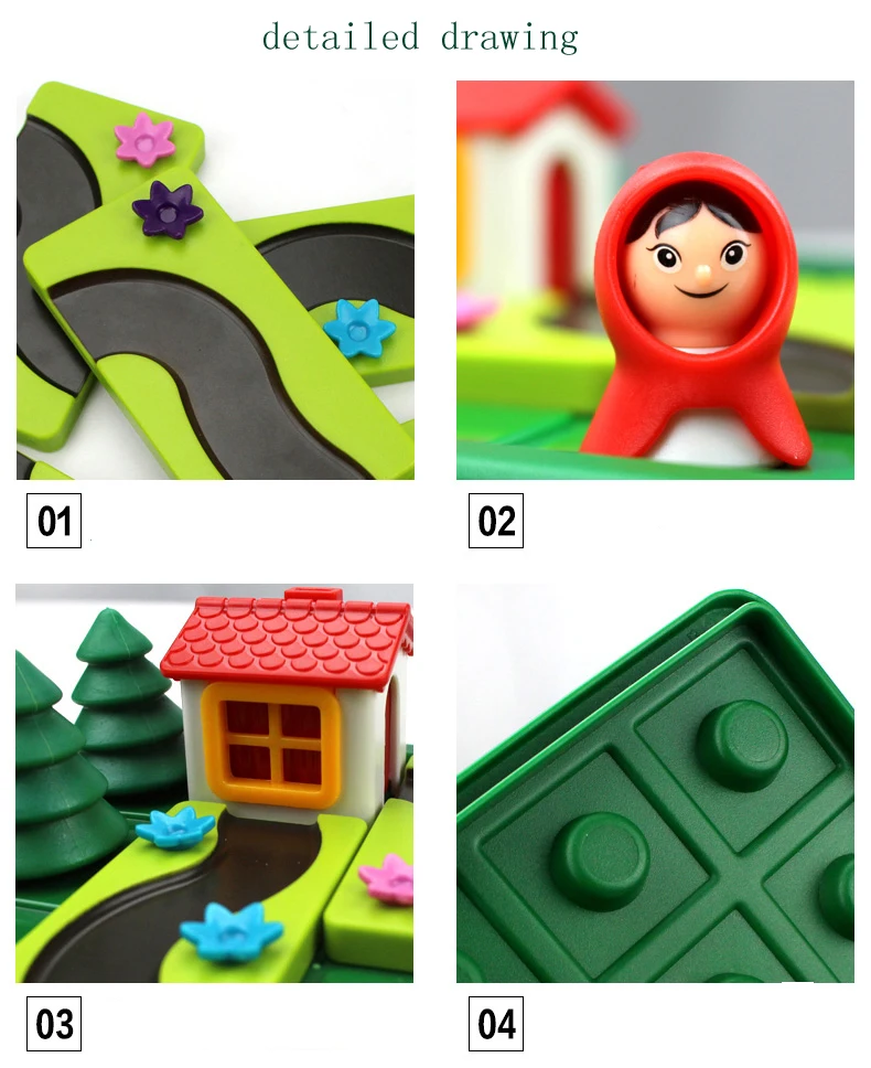 Smart IQ Challenge Board Games Little Red Riding Hood Puzzle Toys Skill-Building for family game |