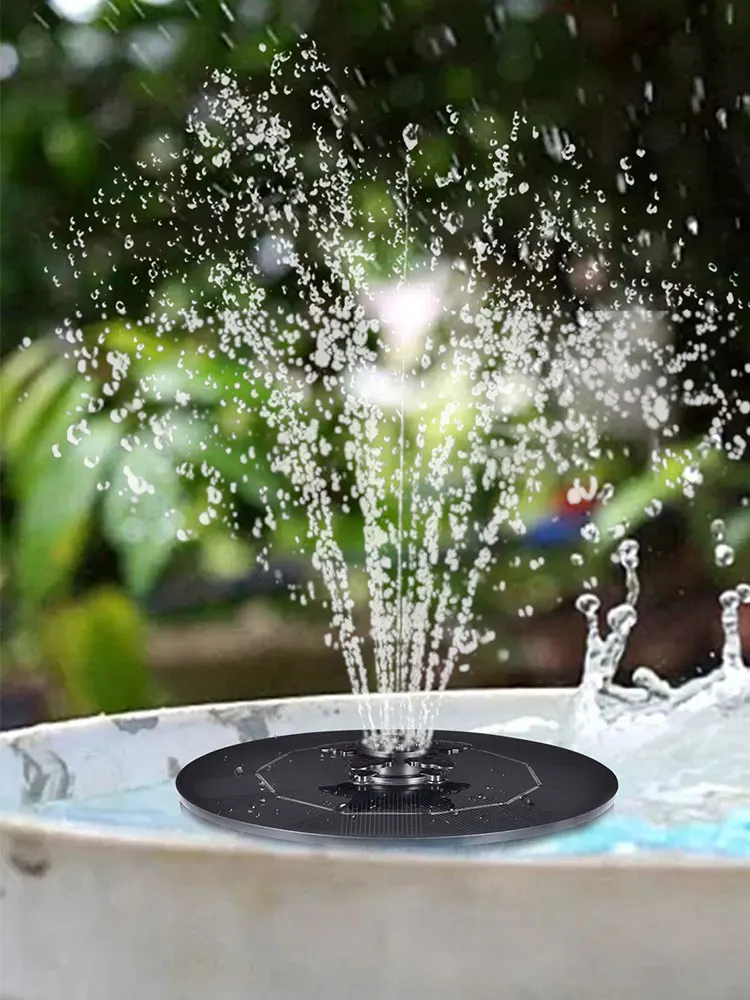 

Solar Fountain 3-in-1 Nozzle Swimming Pools Fountain IP68 Waterproof Solar Panel With Water Pump Garden Pond Decoration