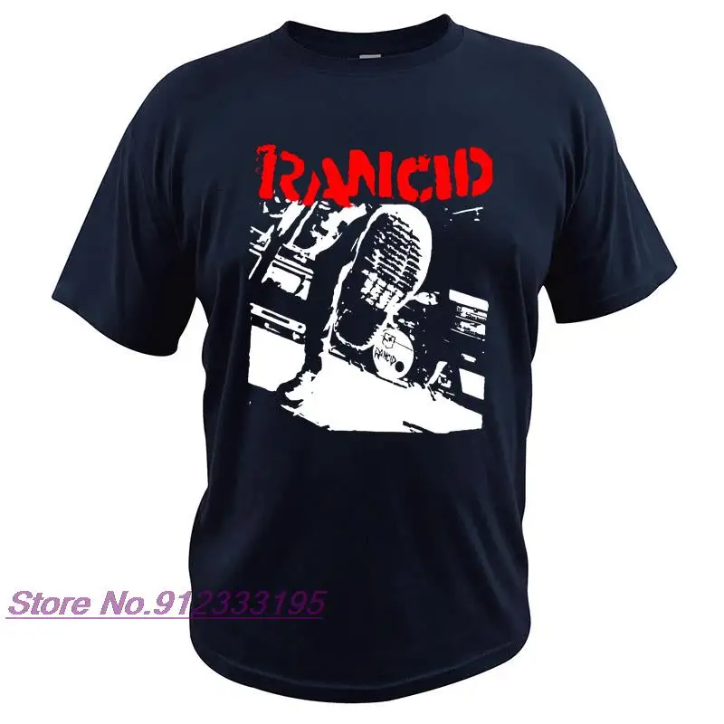 Rancid Tshirt Album Give Em the Boot Tshirt American Punk Rock Band Homme Soft 100% Cotton Tee Tops EU Size