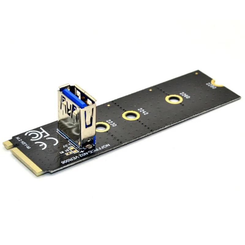 

1pcs NGFF M.2 To USB 3.0 Card Adapter M2 M Key To USB3.0 Transfer For PCIe PCI-E Riser Card For Video Card GPU Miner Mining