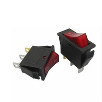 10pcs kcd3 dip 2 gears on off rocker switch boat rocker button 3 pins red led light electric frying pan electric kettle