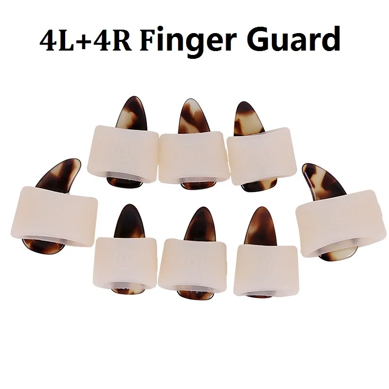 

8PCS/Set 4L+4R Silicone Guzheng Thumb Finger Guard Protector String Instrument accessories