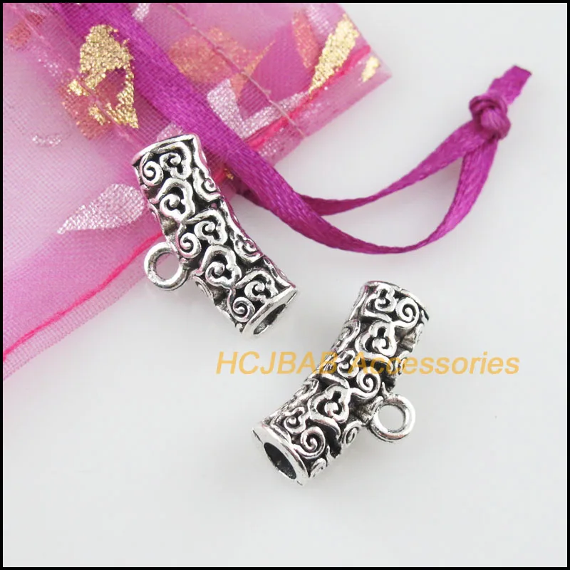 Мода 8 шт. Тибетский серебристый цвет волна облако трубка дужки бусины