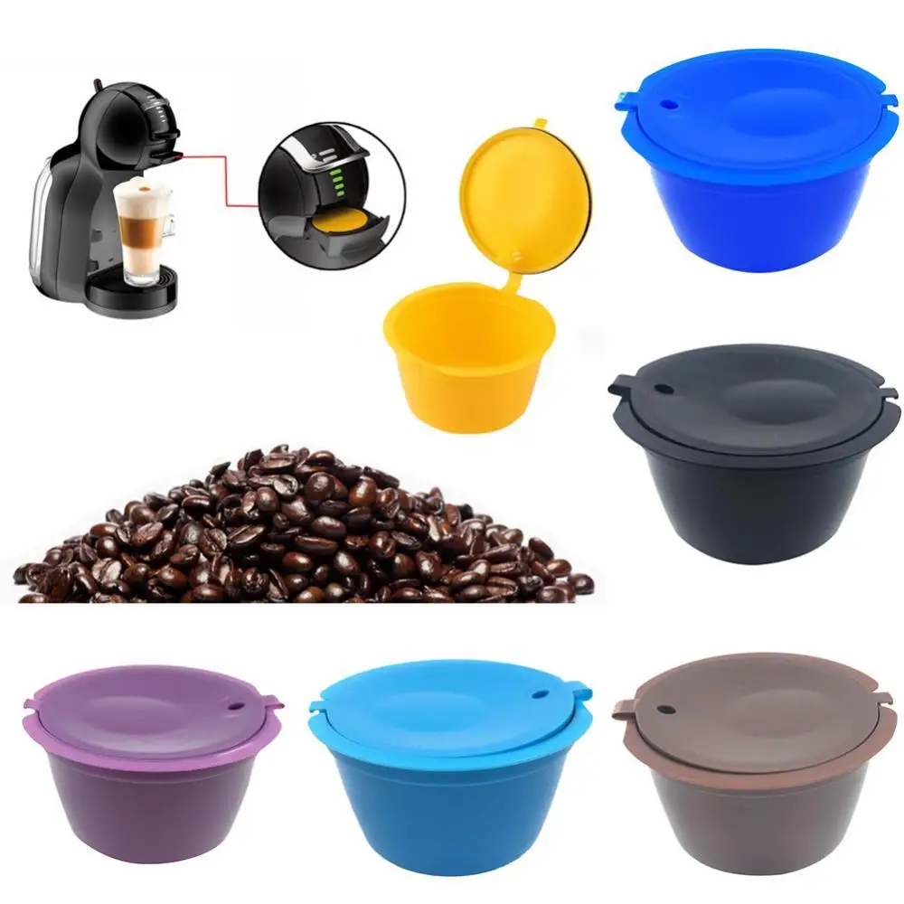 

Multicolor Coffee Machine Capsule Filter Cup Reusable Coffee Capsules Cup Accessories For Nescafe Dolce Gusto Refillable Brewers