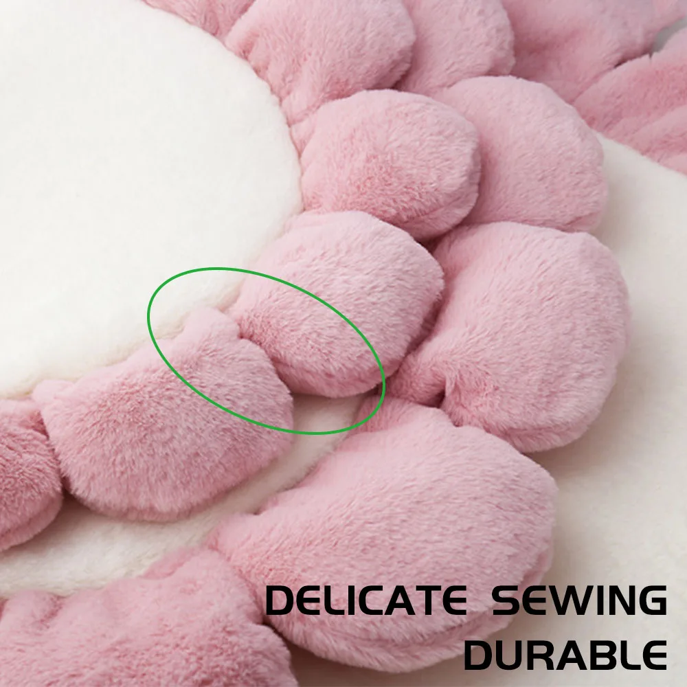 Кролик бархат с цветочным узором коврик для кота собаки Ins милая собака кровать