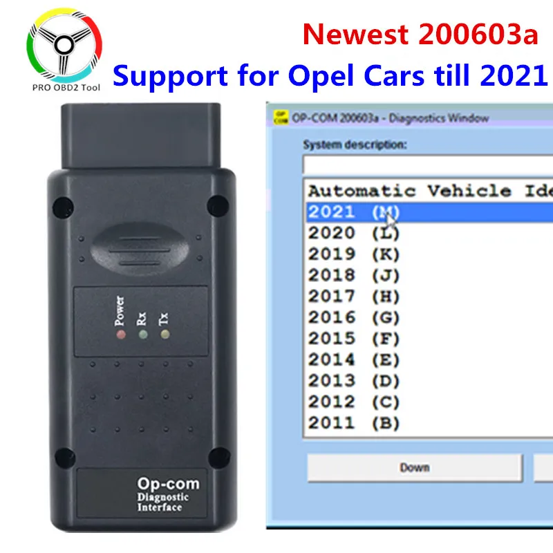 Диагностический сканер OPCOM 200603a 2021 с чипом pic18F458 FTDI FT232RQ для автомобилей Opel