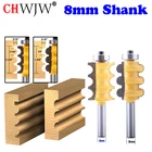 Набор фрез CHWJW 2 шт., комплект из трех бусин и больших фрез с тройной канавкой, хвостовик 8 мм