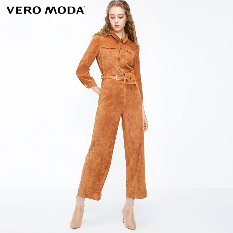 Женский укороченный комбинезон с отложным воротником Vero Moda 319144501|Женские