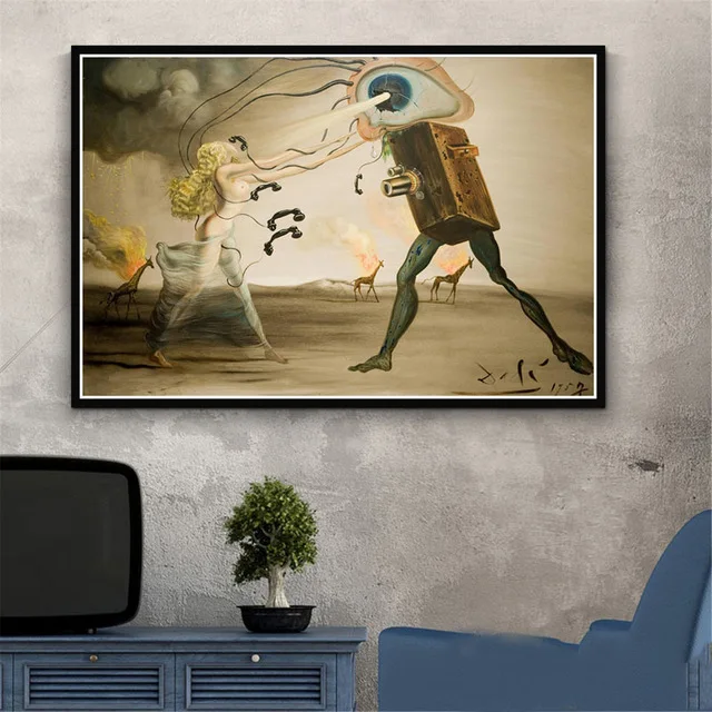 

Psychedelic Salvador Dali Surrealism Abstract Canvas Painting Posters And Prints Wall Art Picture Decorative Home Decor Plakat