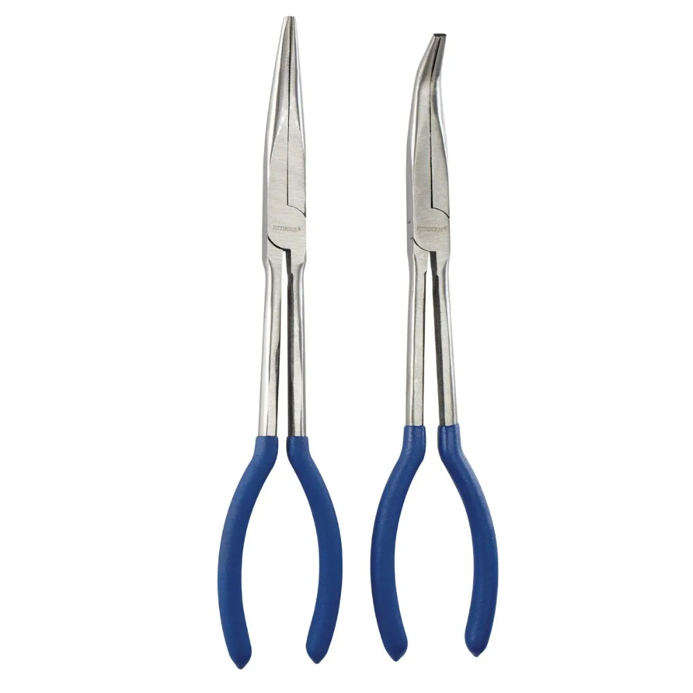 

2 Pc 20 degree Offset & 45 degree Angle Long Reach Pliers