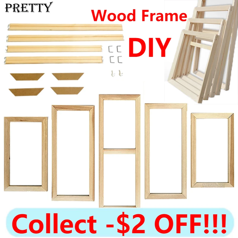 

Natural Wood Frame for Canvas Oil Painting Large Size Custom DIY Poster Frame Wall Art Photo Frame Pictures Frames Home Decor