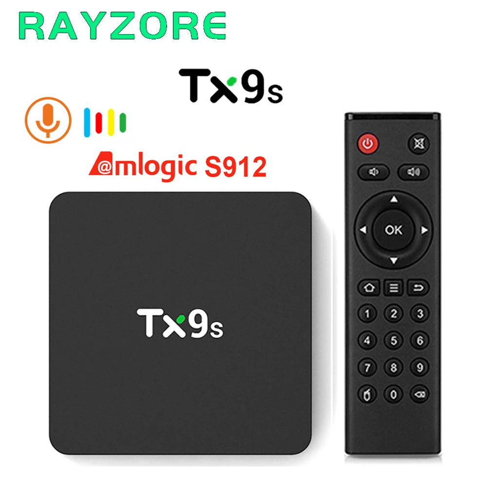 TX9s Android Smart TV Box Amlogic S912 Восьмиядерный 2 ГБ 8 4K 60fps 4G Wifi 1000M Youtube телеприставка PK