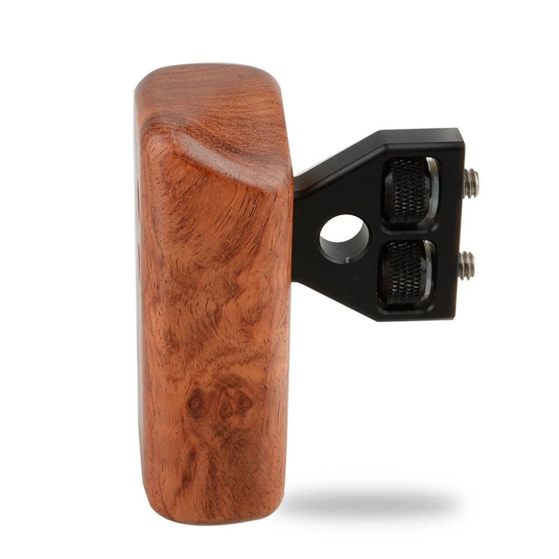 DSLR Camera Left Wooden Handle Grip Mount Support for DV Video Cage Rig Spacing 18mm | Электроника