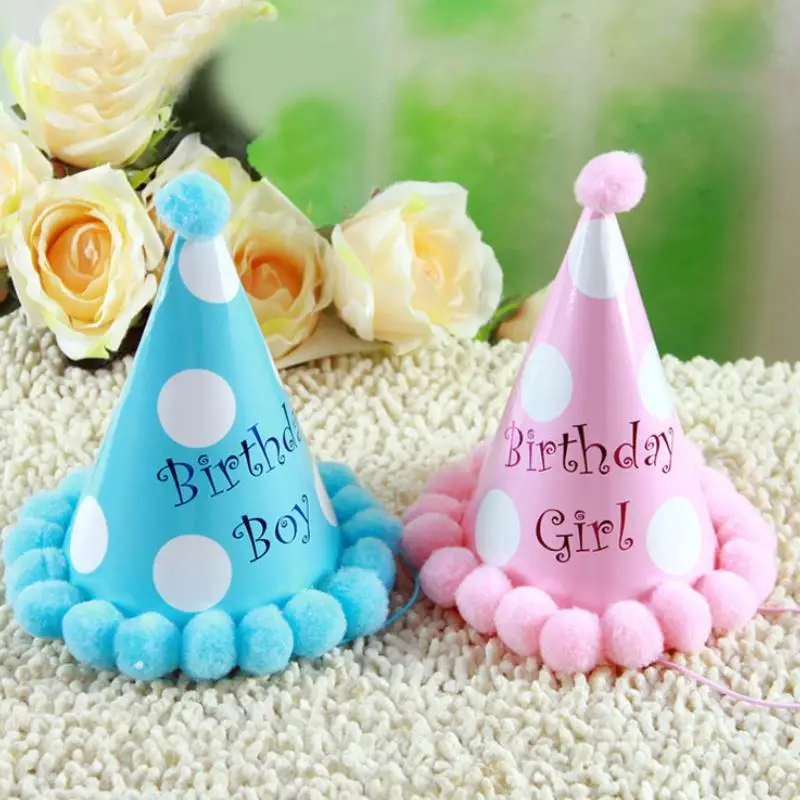 Лидер продаж 1 шт. милые детские вечерние шапки в горошек для дня рождения с