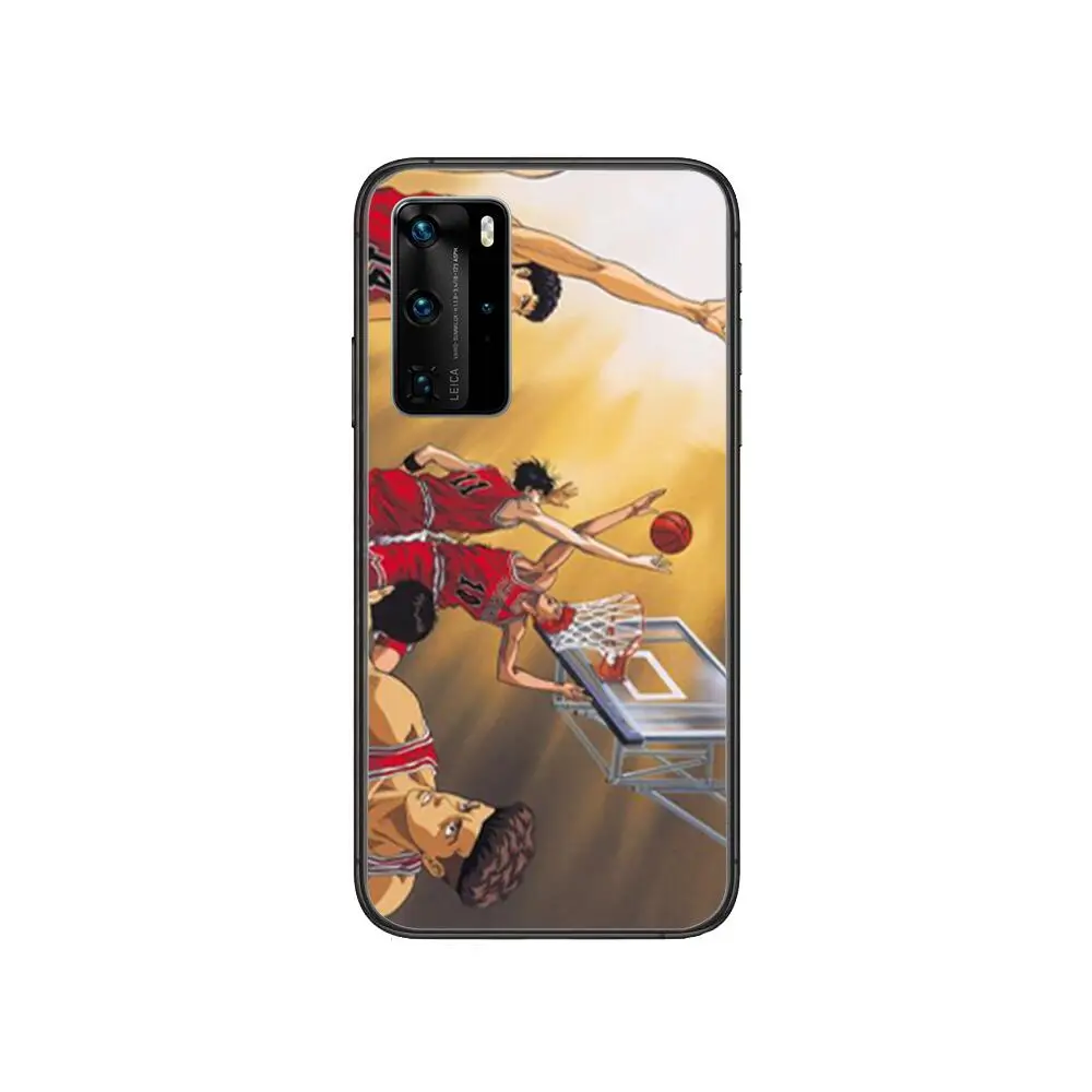 

Anime Slam Dunk Phone Case For Huawei P 40 30 20 10 9 8 Lite E Pro Plus Black Etui Coque Painting Hoesjes comic fas