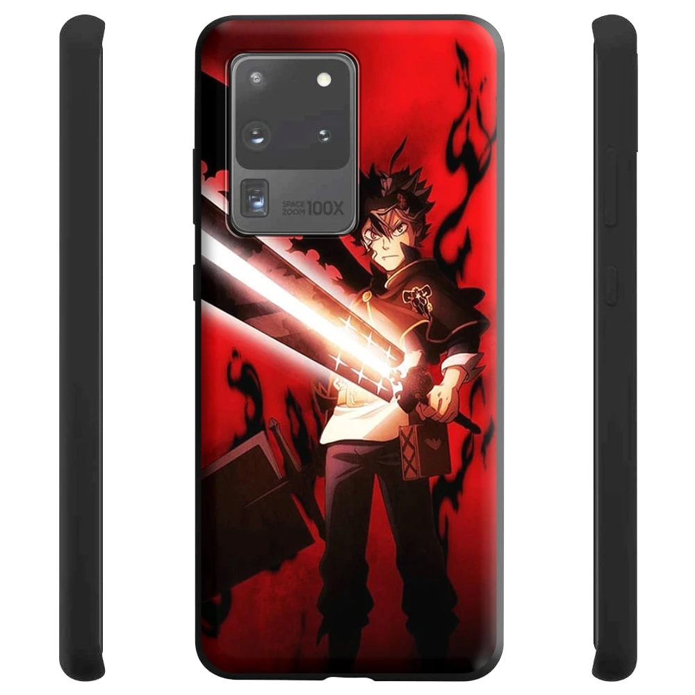 Black Clover Case for Samsung Galaxy A5 A6 A9 M11 M30S M21 M31 M31S S21 S21S S30 Plus Ultra M51 A02 A12 A32 A52 A72 F62 M62 | Мобильные