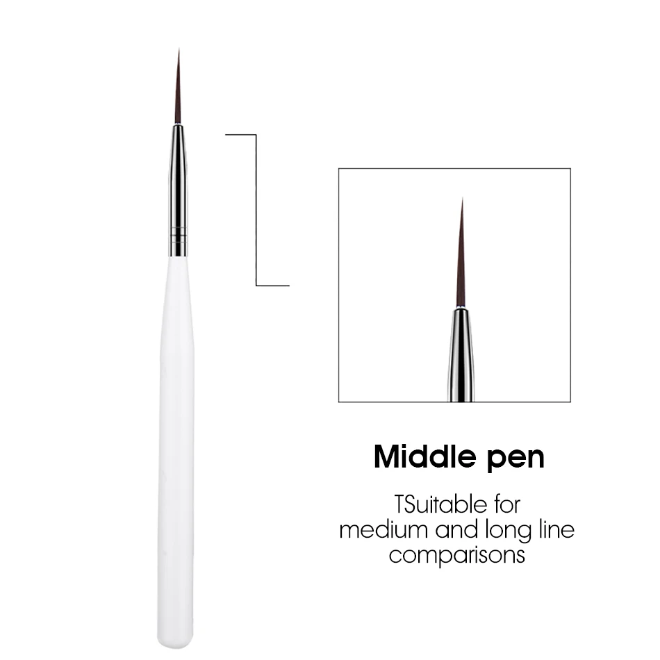 ROHWXY Новая кисть для дизайна ногтей Русалка лайнер Строка Искусственный рисунок