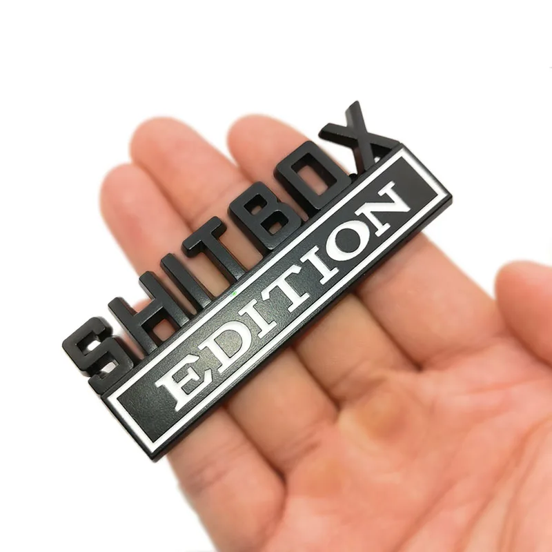 OTOKIT 1 шт. 3D хромированная черная красная металлическая эмблема SHITBOX EDITION значок