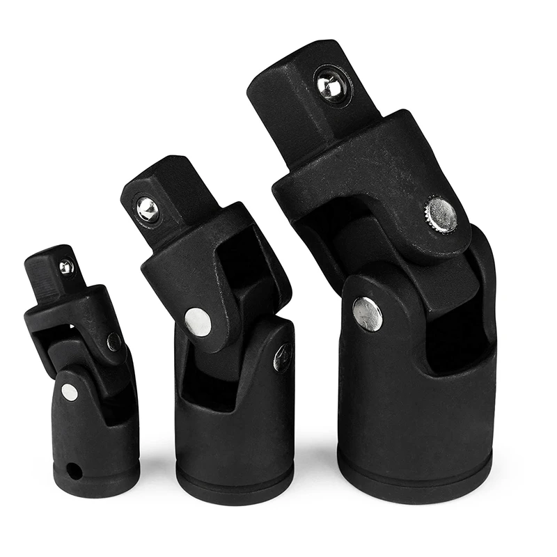Swivel Joint Impact Socket Set | 3Pc 1/4 Inch 3/8 1/2 Drive Universal Carbon Steel Wrench Автомобили и мотоциклы