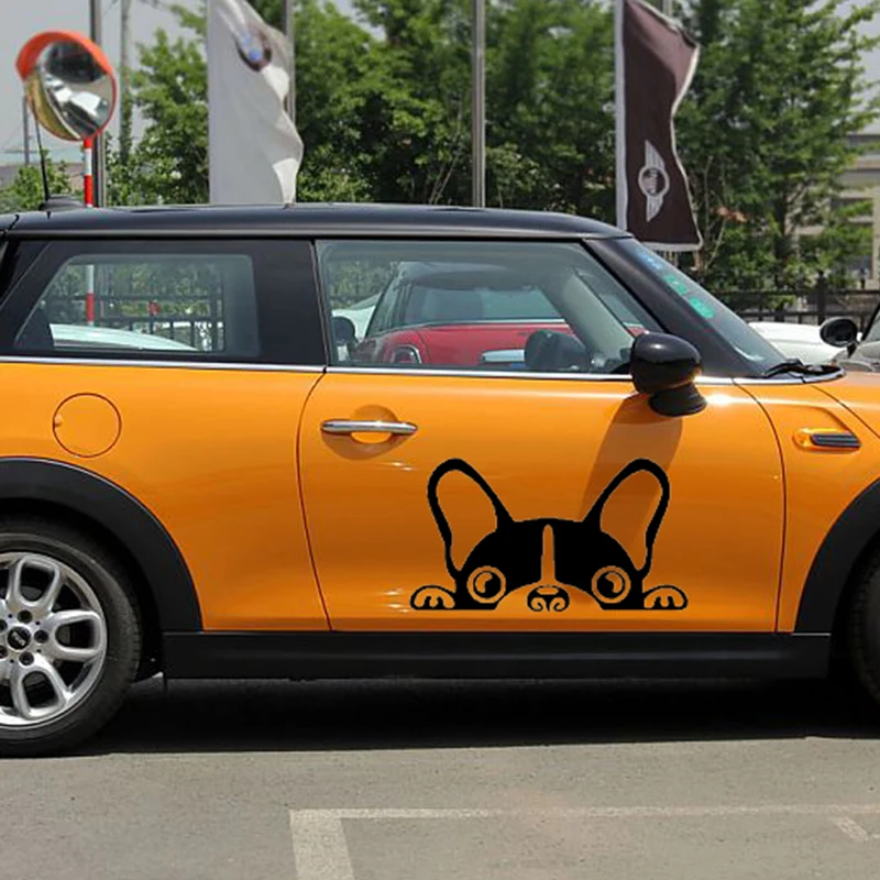 

EmpireYing 3 Size 8 Colors Lovely Naughty Pet Boston Terrier Pazaichuangkou Quietly Observe Car Sticker Truck Cover Vinyl Decals